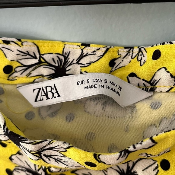 Zara Yellow Floral MIDI Slip Skirt - Picture 3 of 12